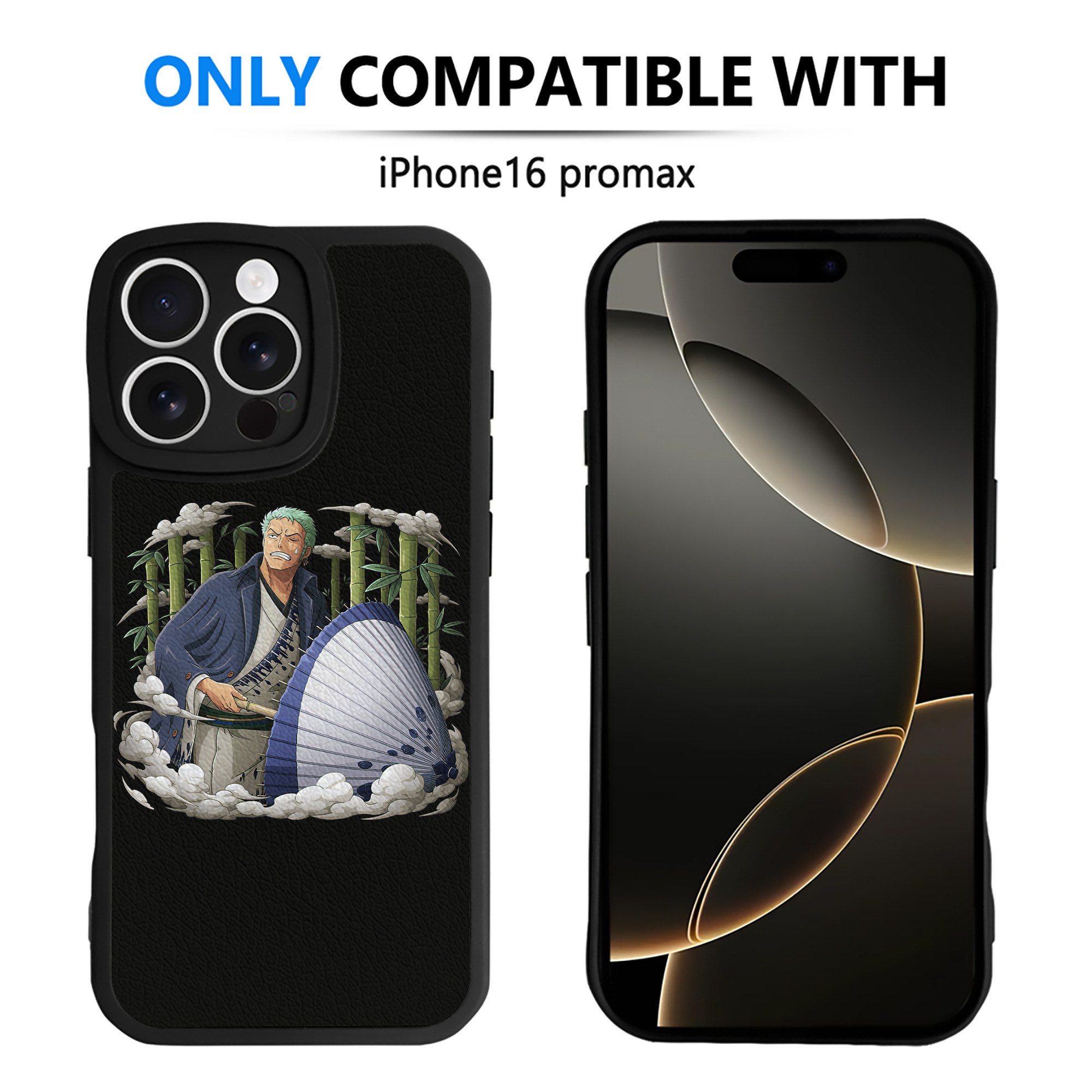 （画像用） ワンピース ロロノア・ゾロ ONE PIECE Roronoa Zoro 【iPhone 16シリーズ対応】シリコンスマホケース（レザー調） 材質：シリコン